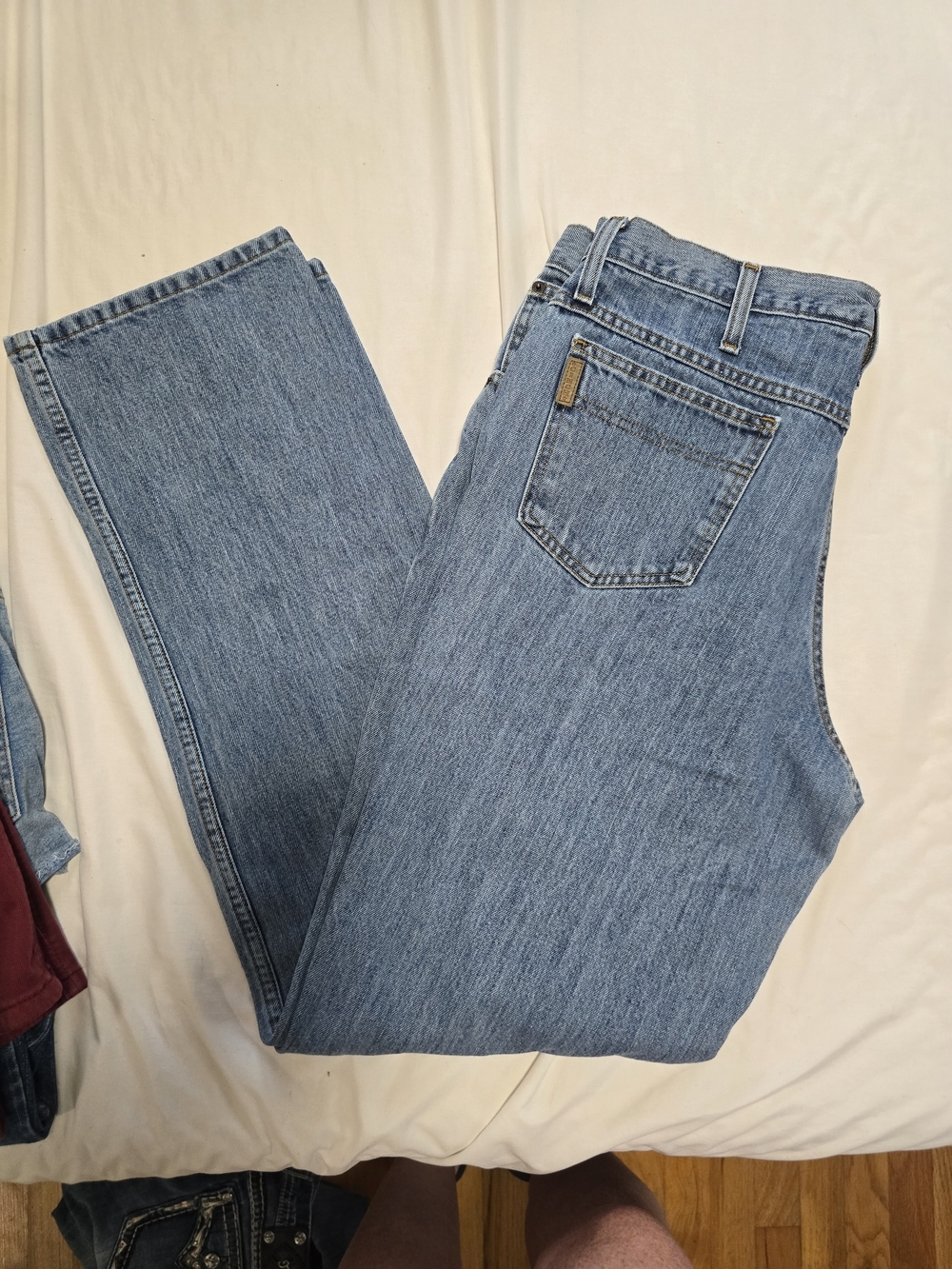 Cinch Men's Jeans 36x36 Light Wash Western Cowboy 100% Cotton